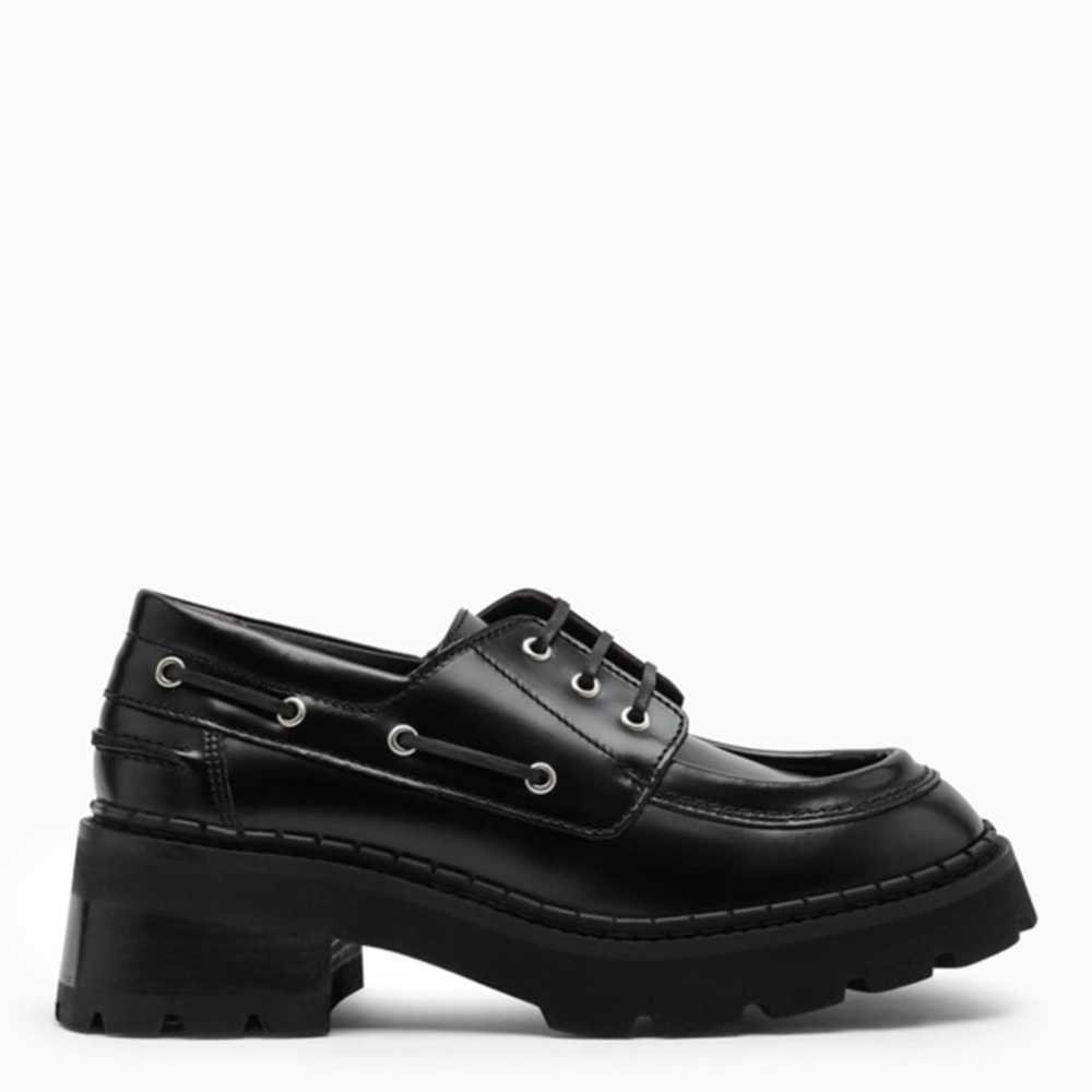 By Far black chunky Stanley loafers